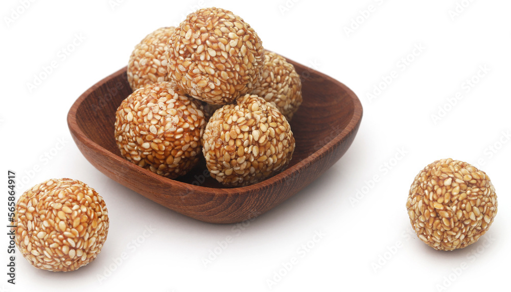 Sesame caramel laddu Sesame caramel laddu