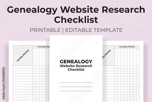 Genealogy Website Research Checklist
