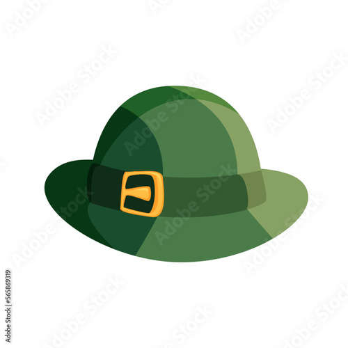 green hat, st patrick's day, illustration, flat style