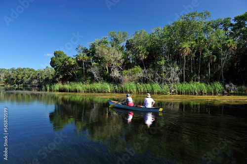 Canoe on the Chassahowitzka River,  Chassahowitzka  National Wildlife Refuge, near Spring Hill, Florida photo