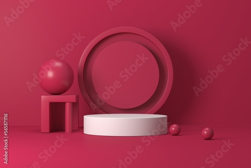 Abstract minimal scene, design for cosmetic or product display podium 3d render.