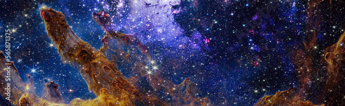 Galaxy somewhere in outer space. Cosmic wallpaper. Elements of this image furnished by NASA