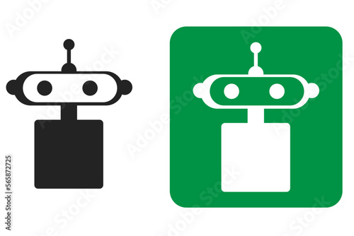 Chatbot Logo with Robot head ChatGPT. Chatbot icon Artificial Intelligence OpenAI. ChatGPT OpenAI icon, Artificial Intelligence Smart AI Virtual smart assistant Bot. Customer support service Chat Bot.