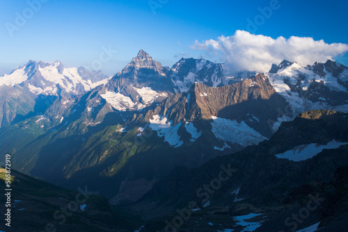 Mountains of the Caucasus in the evening light