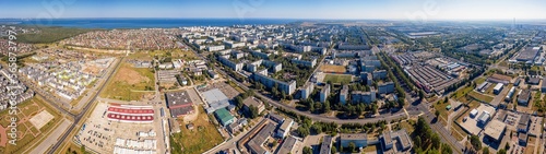 Ulyanovsk  Zavolzhsky district  residential development. Aerial view.