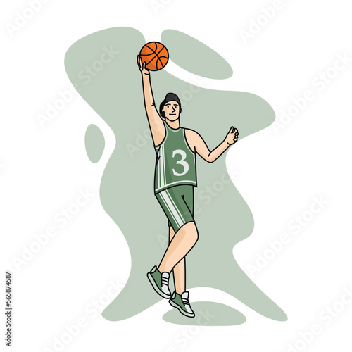 Man playing basketball