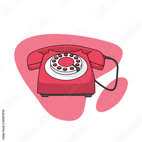 illustration of a retro telephone