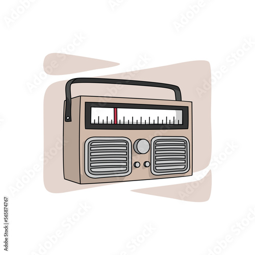 retro radio illustration