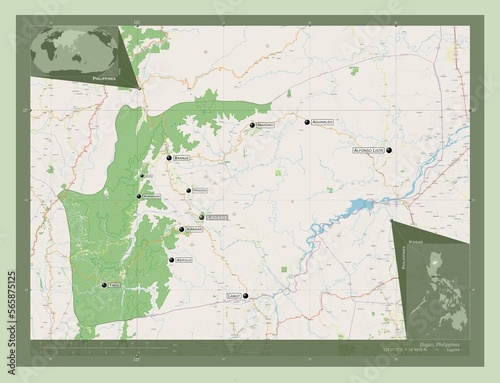 Ifugao, Philippines. OSM. Labelled points of cities photo