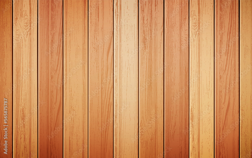 Obraz premium Wood background realistic vector illustration
