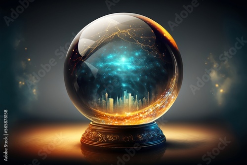 Crystal Ball showing a rich Future Generative AI photo