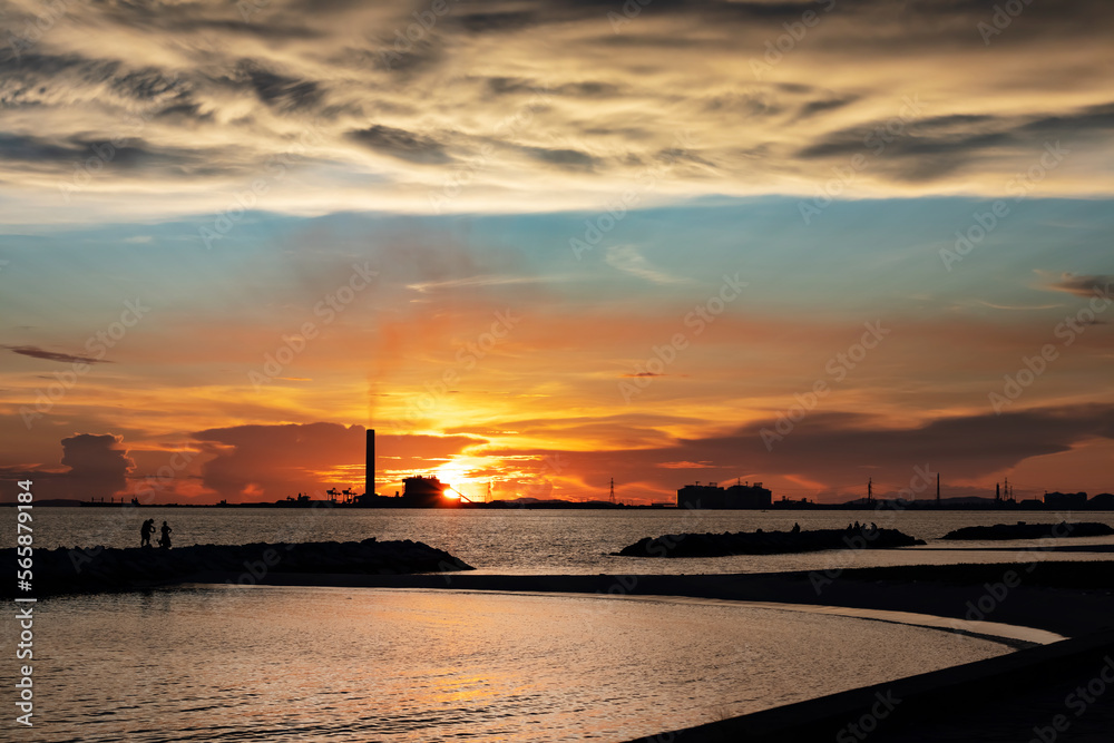the pollution was released from the industrial factory. that also there are many people checking in because of the sea beautiful and the sunset. the pollution was released from the industrial factory. that also there are many people checking in because of the sea beautiful and the sunset.