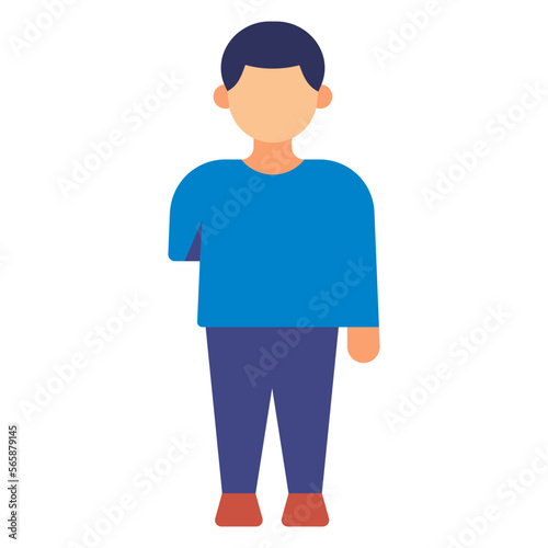 handicap man with amputee hand illustration