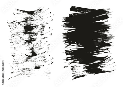 Flat Fan Brush Thin Short Background High Detail Abstract Vector Background Set 