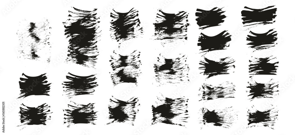 Flat Fan Brush Thin Short Background High Detail Abstract Vector Background MEGA Set  