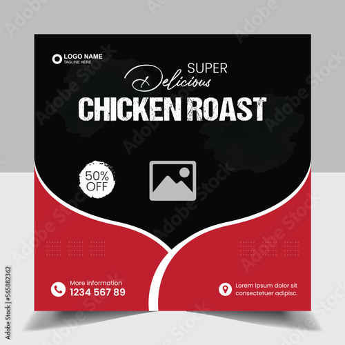 Restaurant Business social media post design templates for social media marketing  editable HQ 