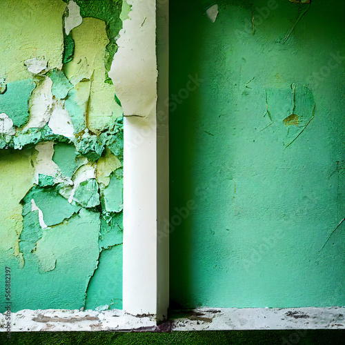 Paint peeling plaster walls