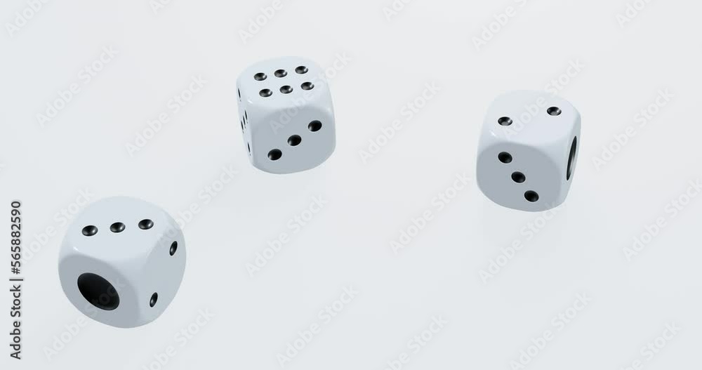 3d render of rolling dices for casino or gambling concept. 3d render of rolling dices for casino or gambling concept.