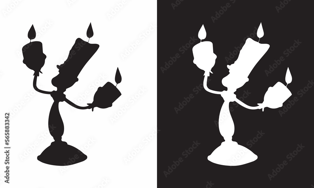 lumière beauty and the beast vector file | Editable file