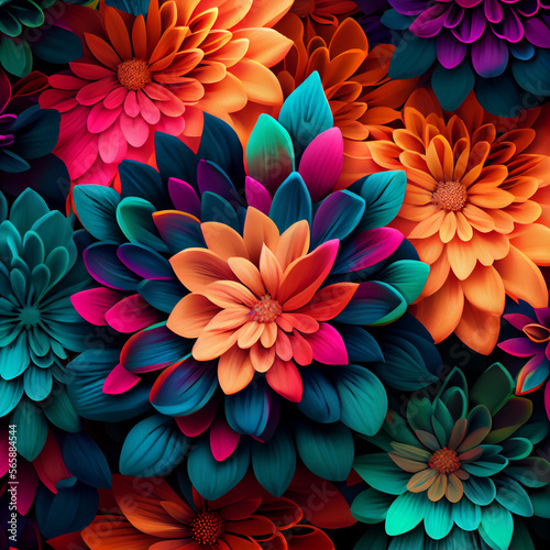 arrière plan floral multicolore