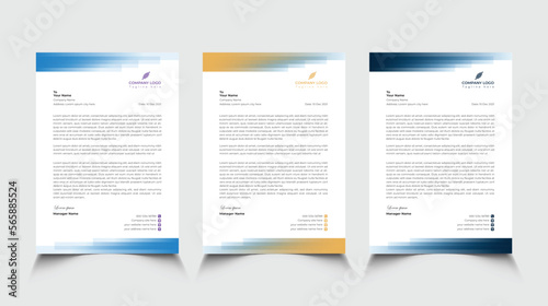 corporate business letterhead design template. vector letterhead template for any company.