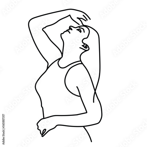 Waman line art design stock illustration