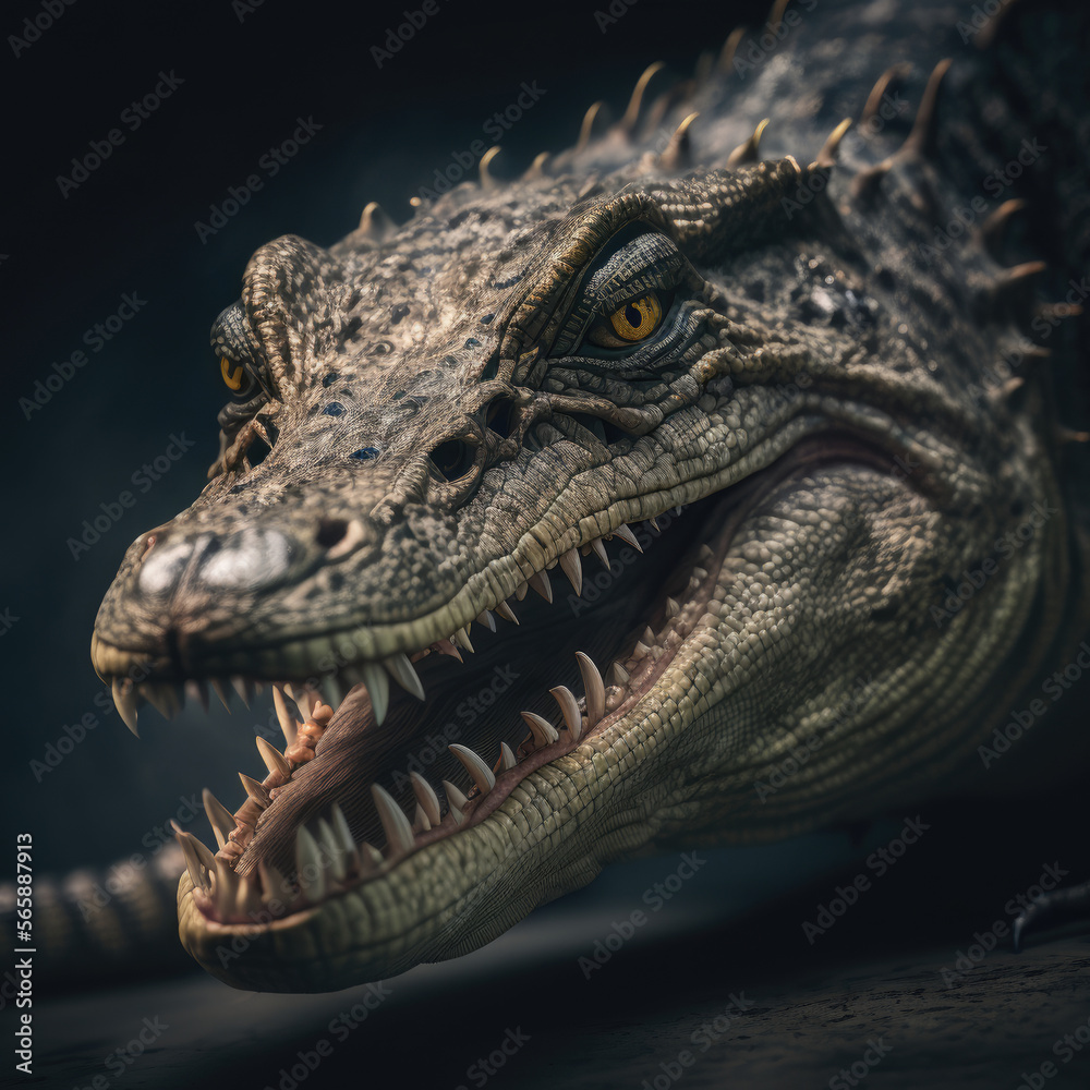 Fototapeta premium head of a crocodile