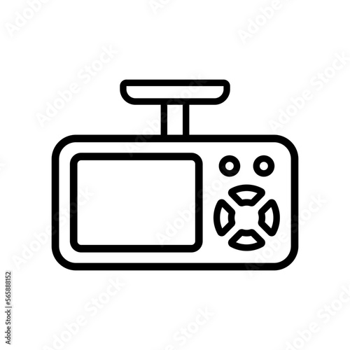 Drive Recorder outline vector icon isolated on white background. Drive Recorder line icon for web, mobile and ui design