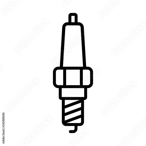 Car Candle outline vector icon isolated on white background. Car Candle line icon for web, mobile and ui design