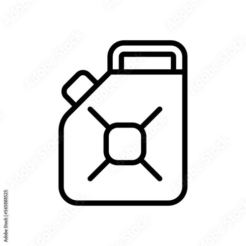 Gasoline Canister outline vector icon isolated on white background. Gasoline Canister line icon for web, mobile and ui design