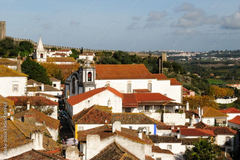 Vista de Óbidos, Portugal