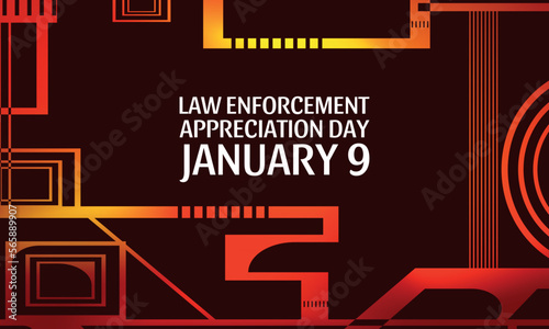 National Law Enforcement Appreciation Day. Design suitable for greeting card poster and banner