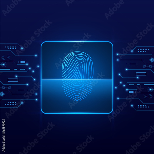 scan fingerprint, Cyber security and password control through fingerprints, access with biometrics identification	
