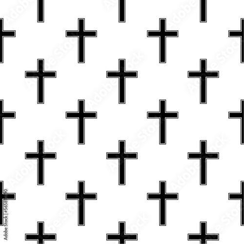 Seamless repeating pattern with a christian cross