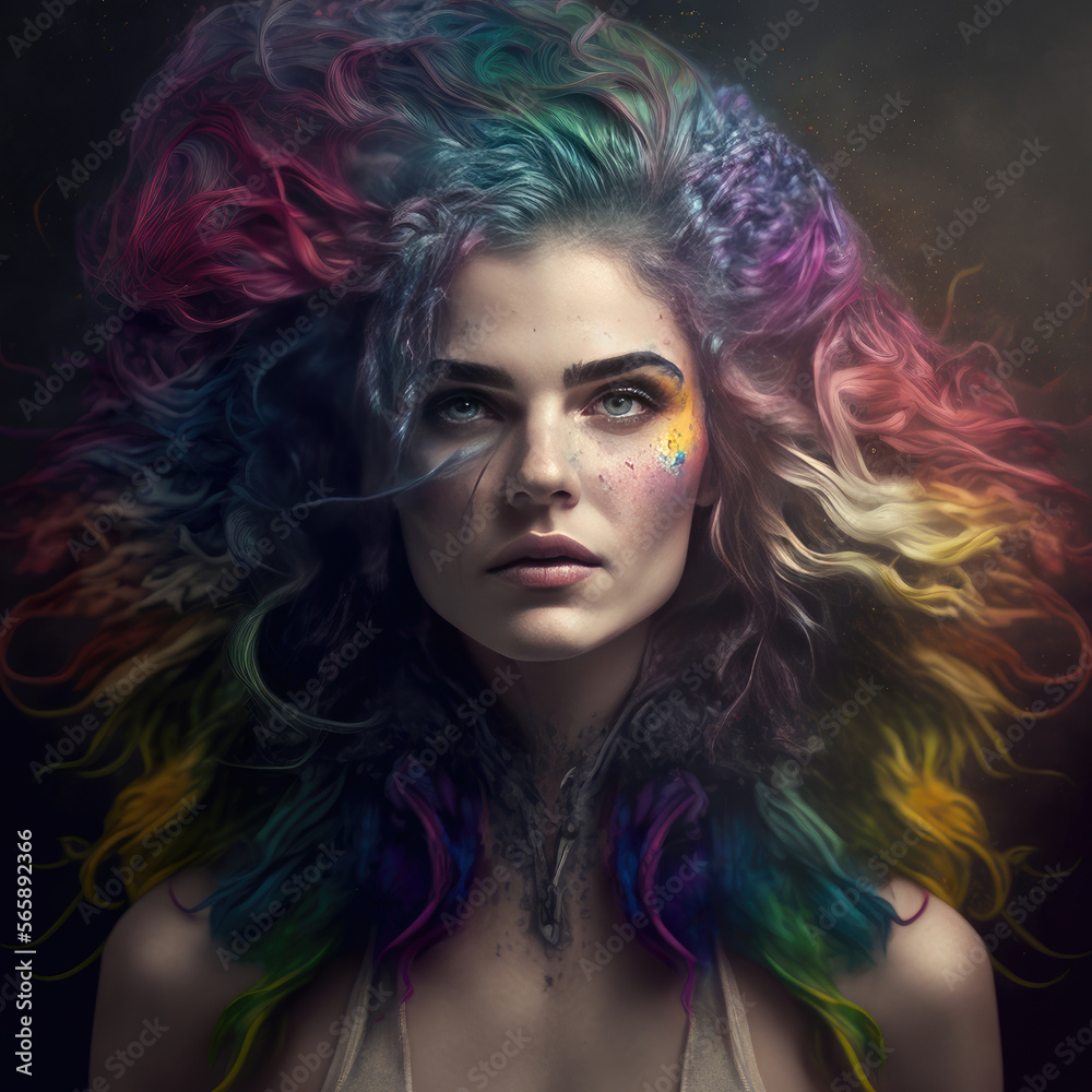 Fototapeta premium portrait of a woman with creative make up