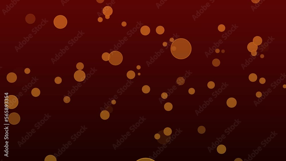Bubbles yellow slow random floating and faded on dark tone maroon background Bubbles yellow slow random floating and faded on dark tone maroon background