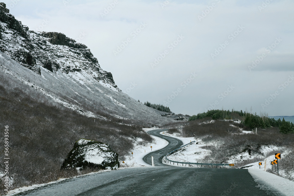 Road Landscape In Laugarvatn