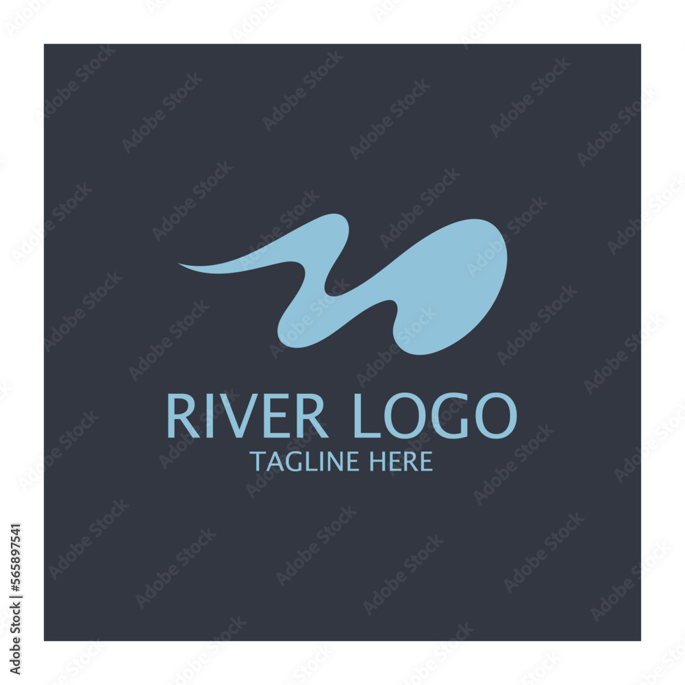 Logos of rivers, creeks, riverbanks and streams, tributaries, riverbanks with a combination of mountains and agricultural land with a modern and simple minimalist vector design concept Logos of rivers, creeks, riverbanks and streams, tributaries, riverbanks with a combination of mountains and agricultural land with a modern and simple minimalist vector design concept