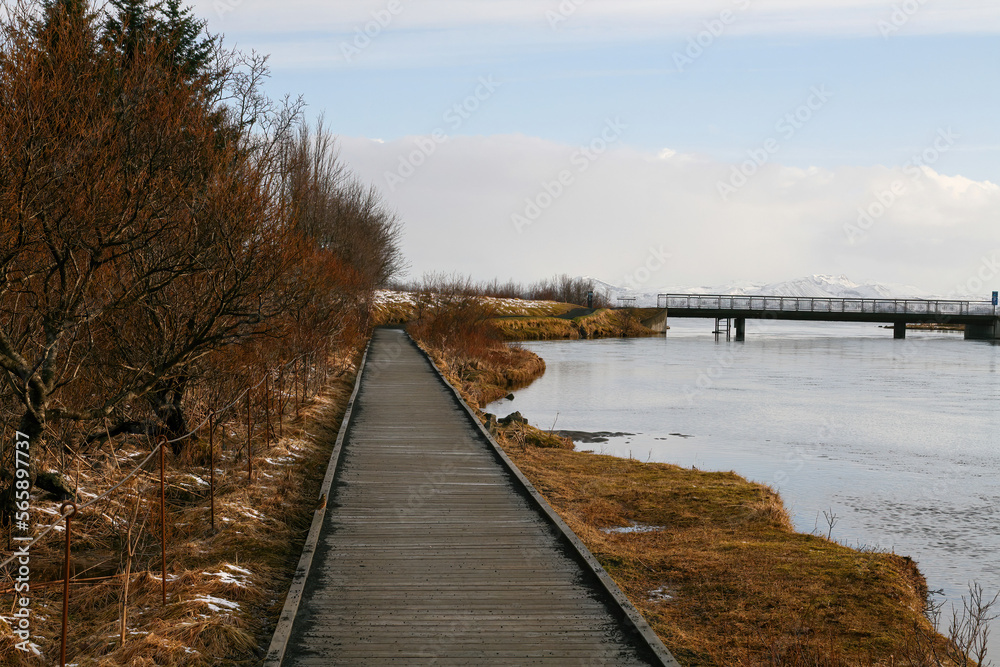 Fototapeta premium National Iceland Park The Golden Area In Winter