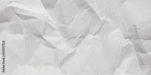 Crumpled white creased paper sheet texture can be use as background. Ragged White Paper, white waxed packing paper texture. 