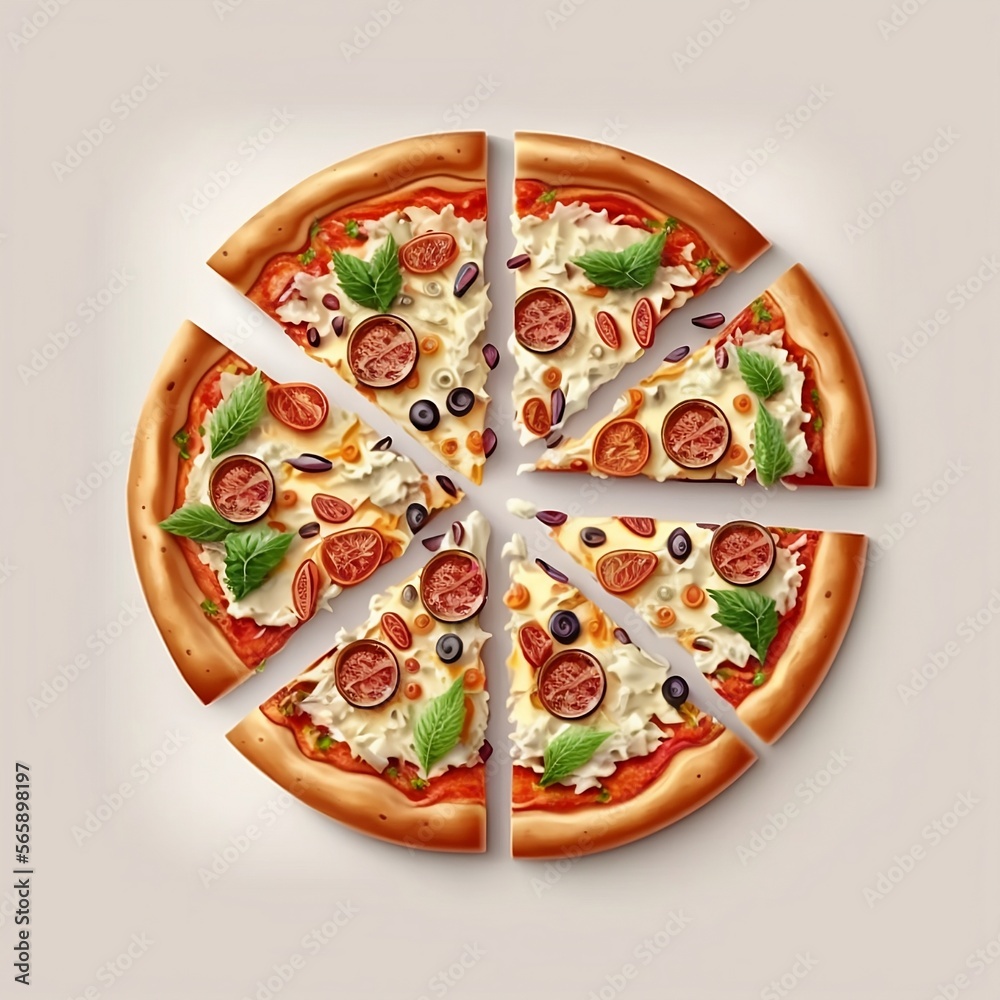 Delicious Pizza Slices 3D Realistic 