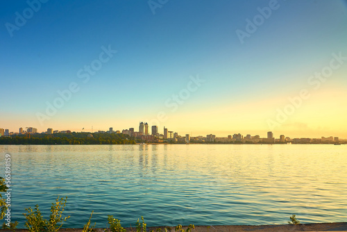 sunset, water, sky, sea, city, night, river, landscape, reflection, skyline, lake, evening, sun, dusk, summer, clouds, ocean, nature, park, beach, travel, australia, twilight, sunrise, view © Stas