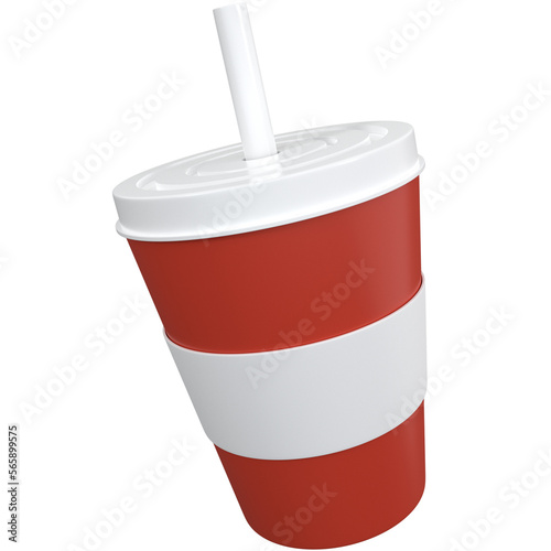 3d Coke icon, for UI, poster, banner, social media post. 3D rendering
