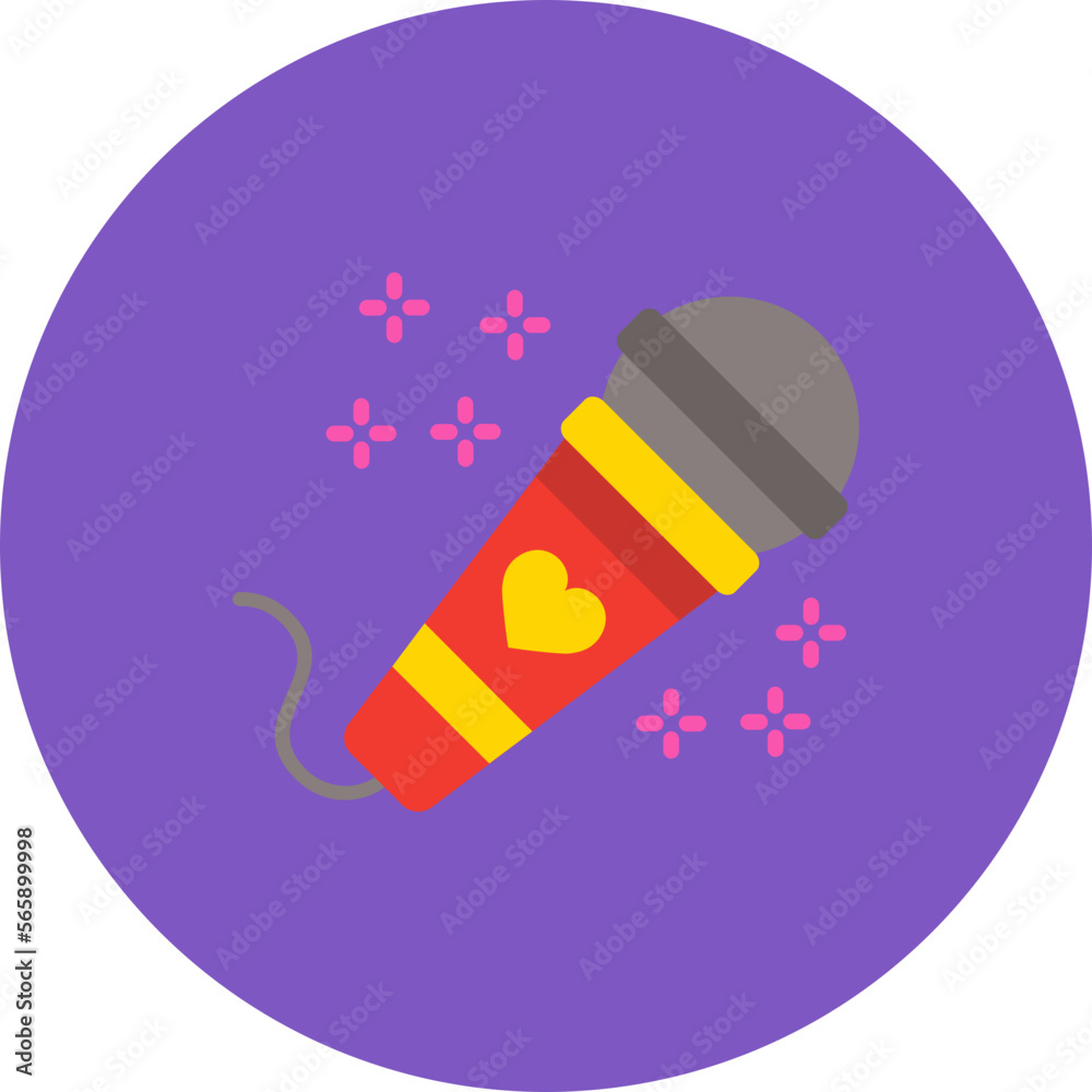 Microphone Multicolor Circle Flat Icon Microphone Multicolor Circle Flat Icon