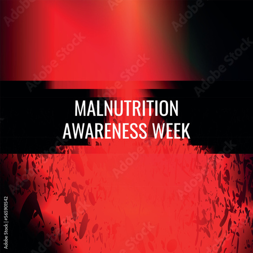 Malnutrition Awareness Week.Geometric design suitable for greeting card poster and banner