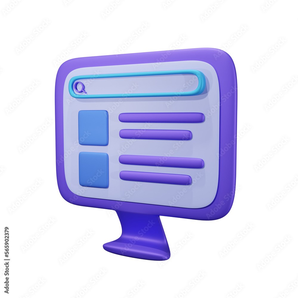 online shopping web 3d illustration online shopping web 3d illustration