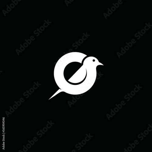 G letter bird logo, circle bird logo,bird logo, icon