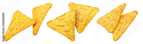 Print op canvas Delicious nachos chips set cut out