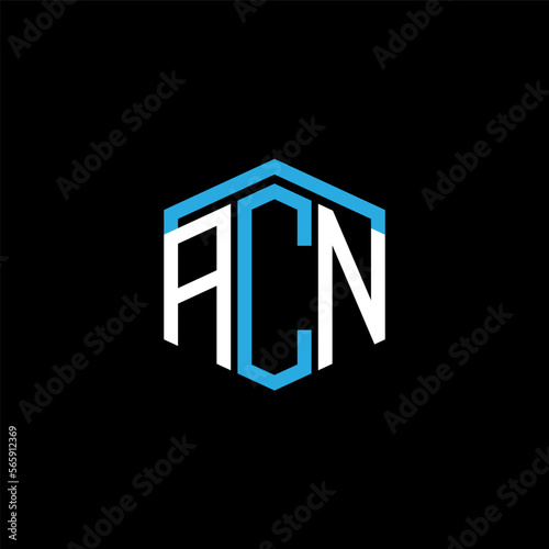 ACN letter logo abstract creative design. ACN unique design	