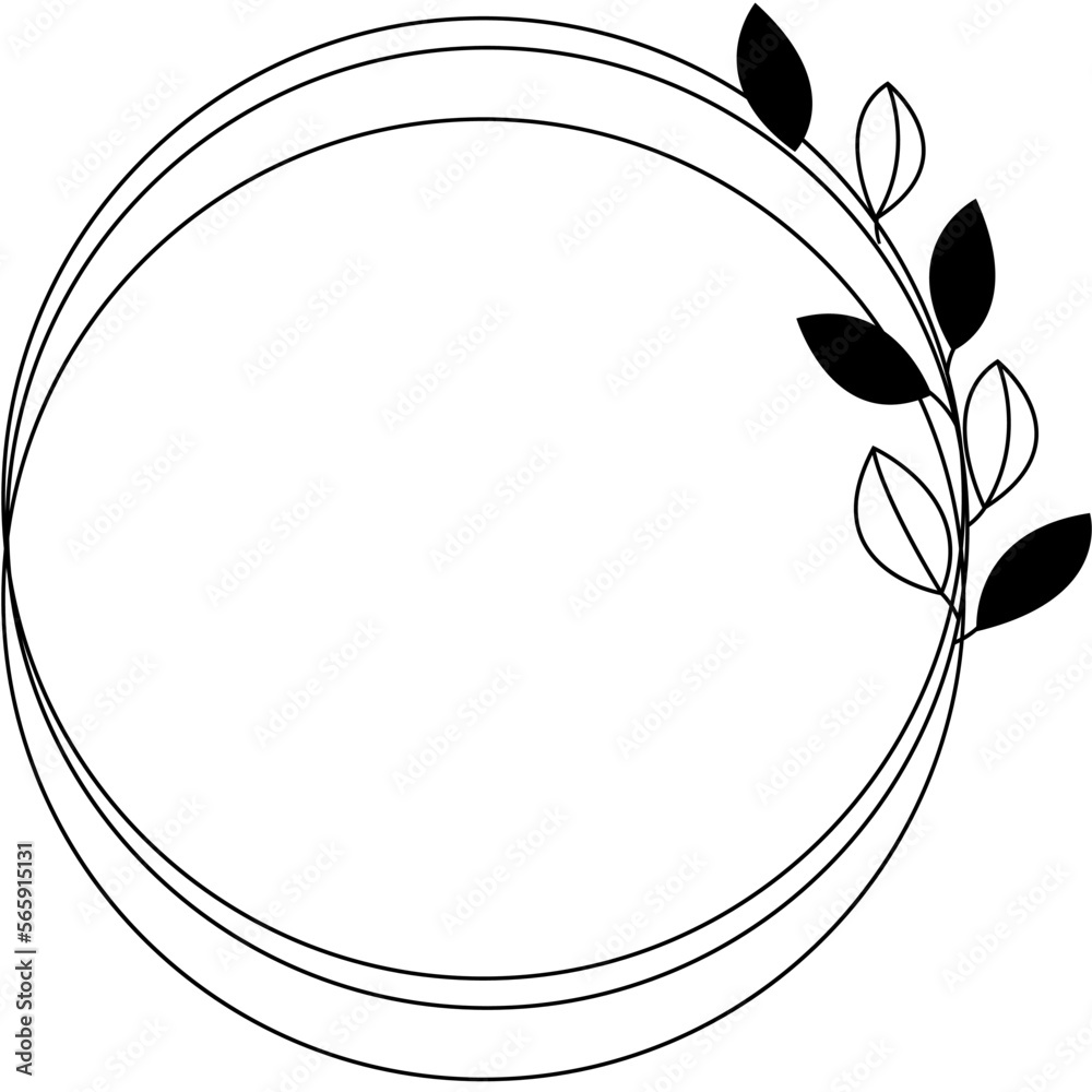 Black/White monogram SVG Circle frame SVG Black/White monogram SVG Circle frame SVG